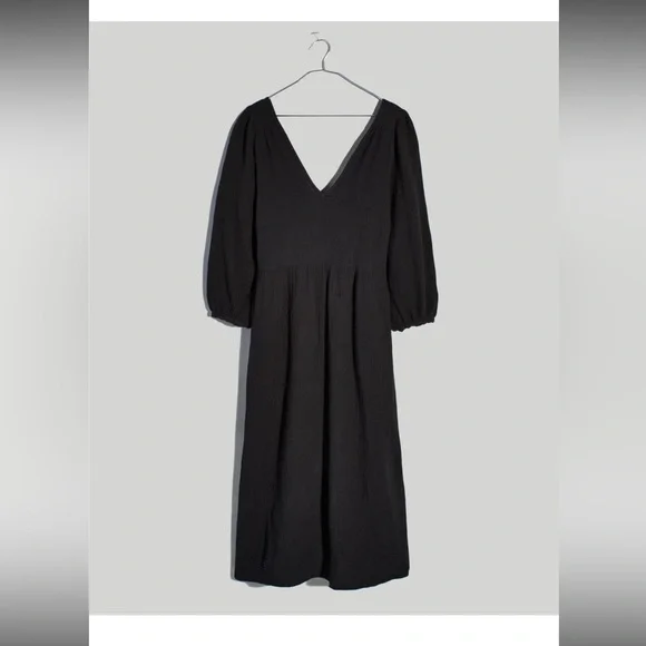 Madewell Lightspun V-neck Midi Dress - Picture 4 of 11